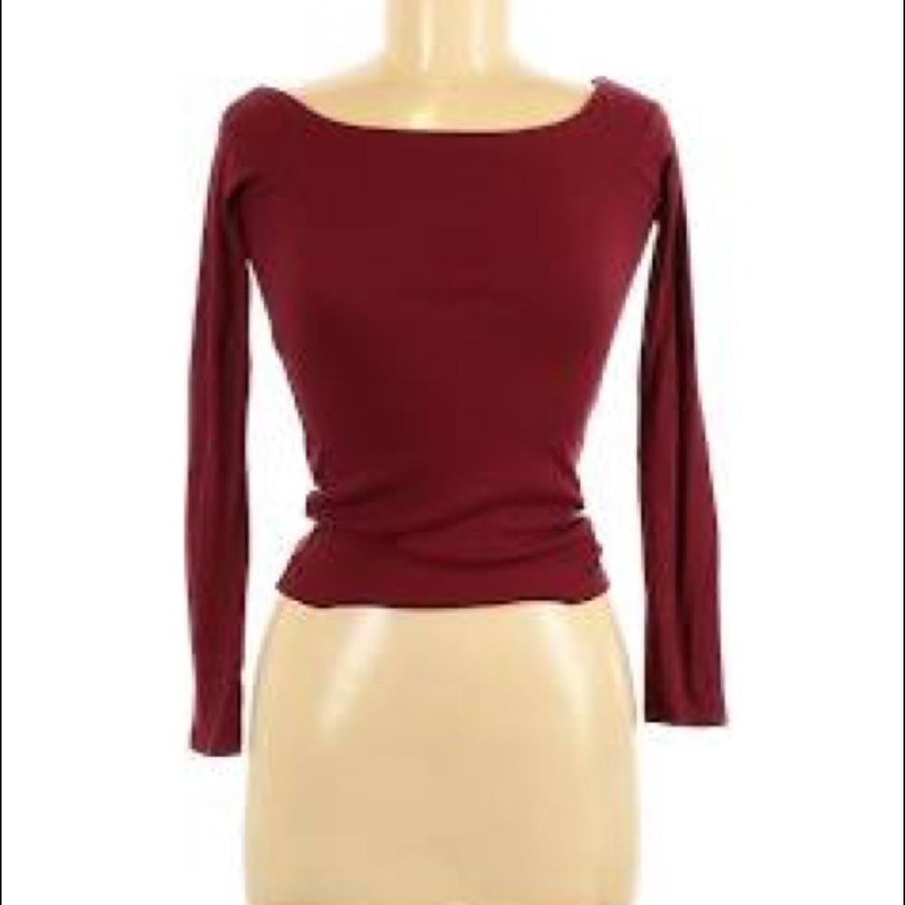 Hollister Maroon Long Sleeve Must Have Collection